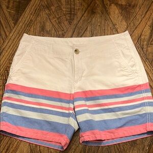 Columbia PFG Striped Pink, Blue, White Shorts, w/Pockets, 100% Cotton, size 6